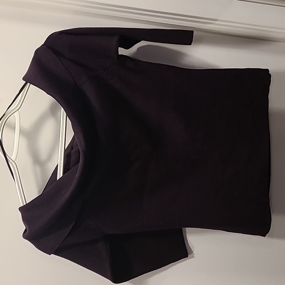 *2/$30 winter sale* Vintage EUC Jessica s.MP offshoulder deep purple sweater - Picture 2 of 5